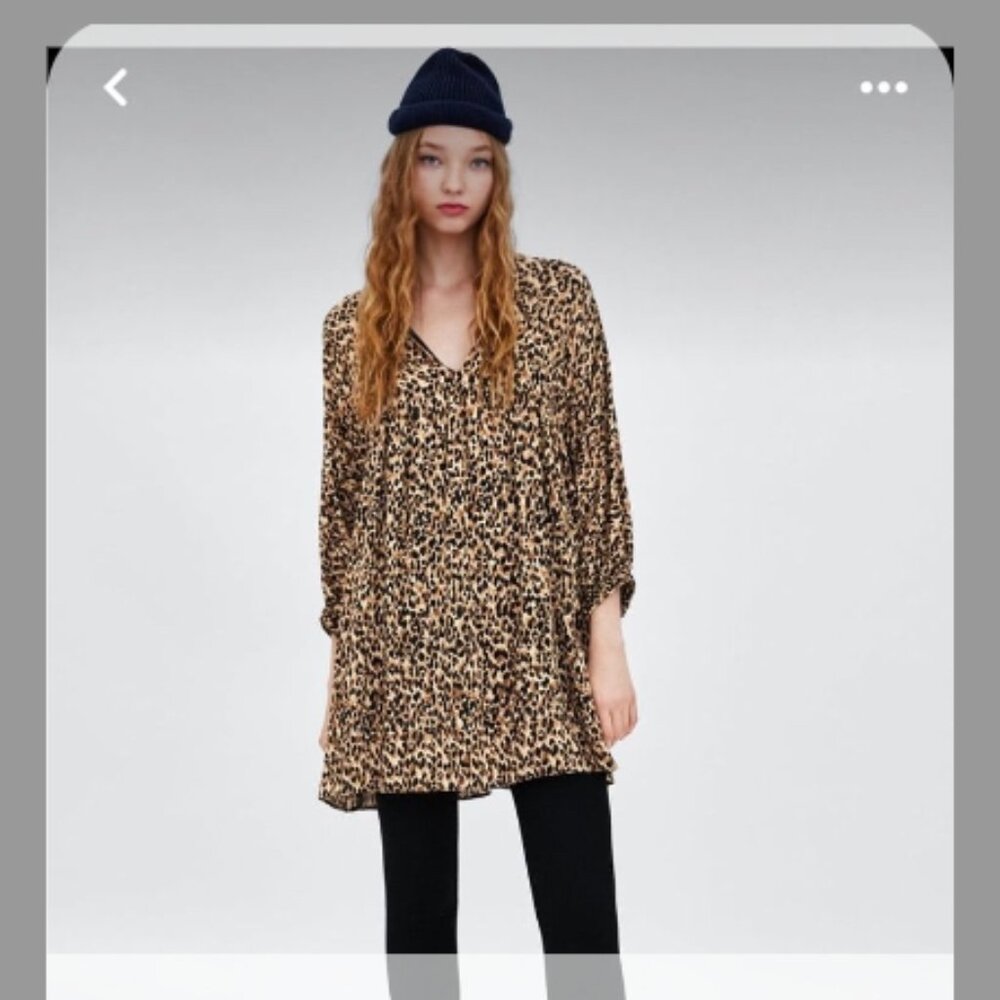 Zara trf Collection animal print mini dress